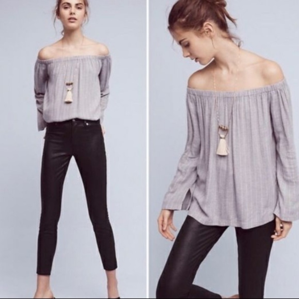 Anthropologie Cloth & Stone Off the Shoulder Top
